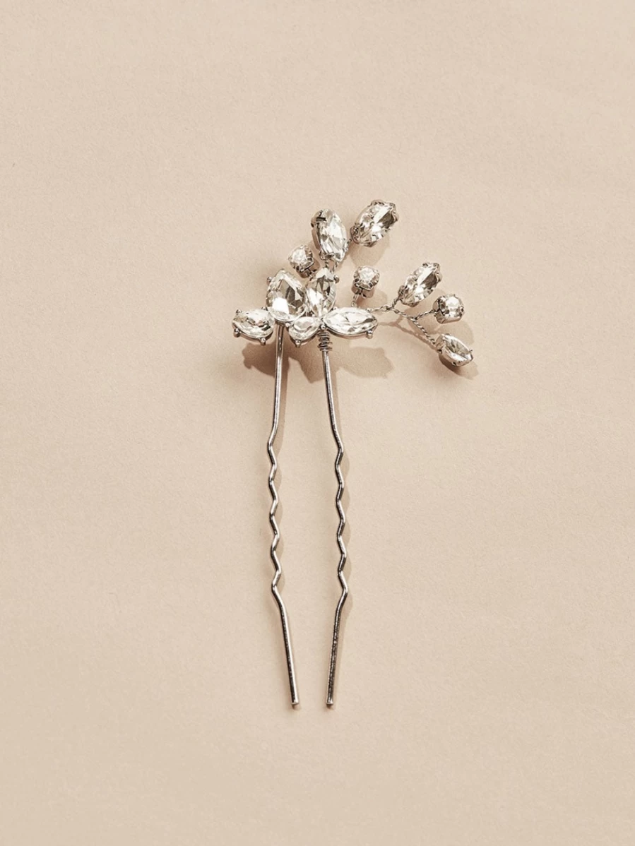 Olive & Piper Silver Hair Pin - Quinn Elegant Hair Clip for Women
