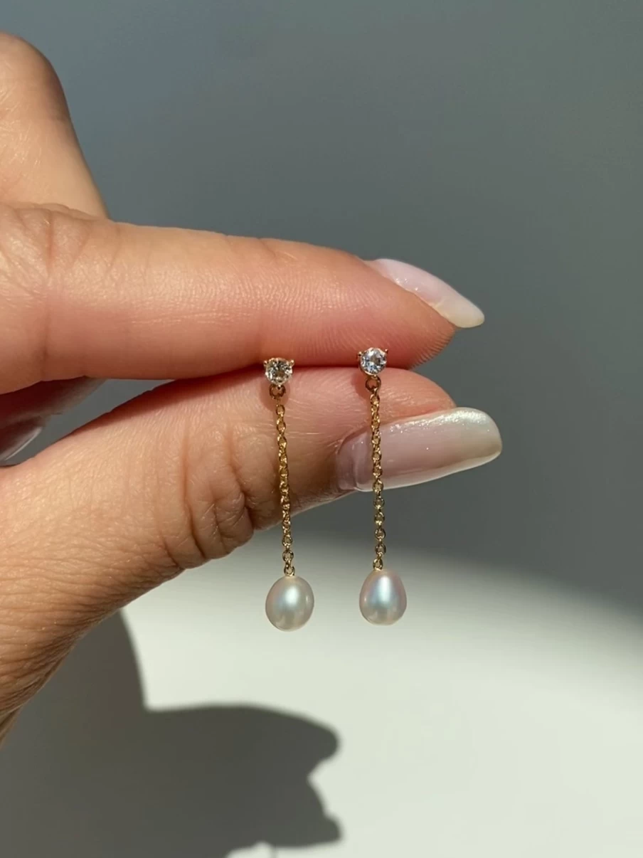 Olive & Piper Ellis Pearl Drops Demi-Fine Jewelry – Elegant Pearl Necklace for Women