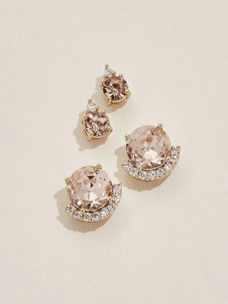 "Olive & Piper Blush Coco Earrings Set – Elegant Rose Gold Hoop Earrings"