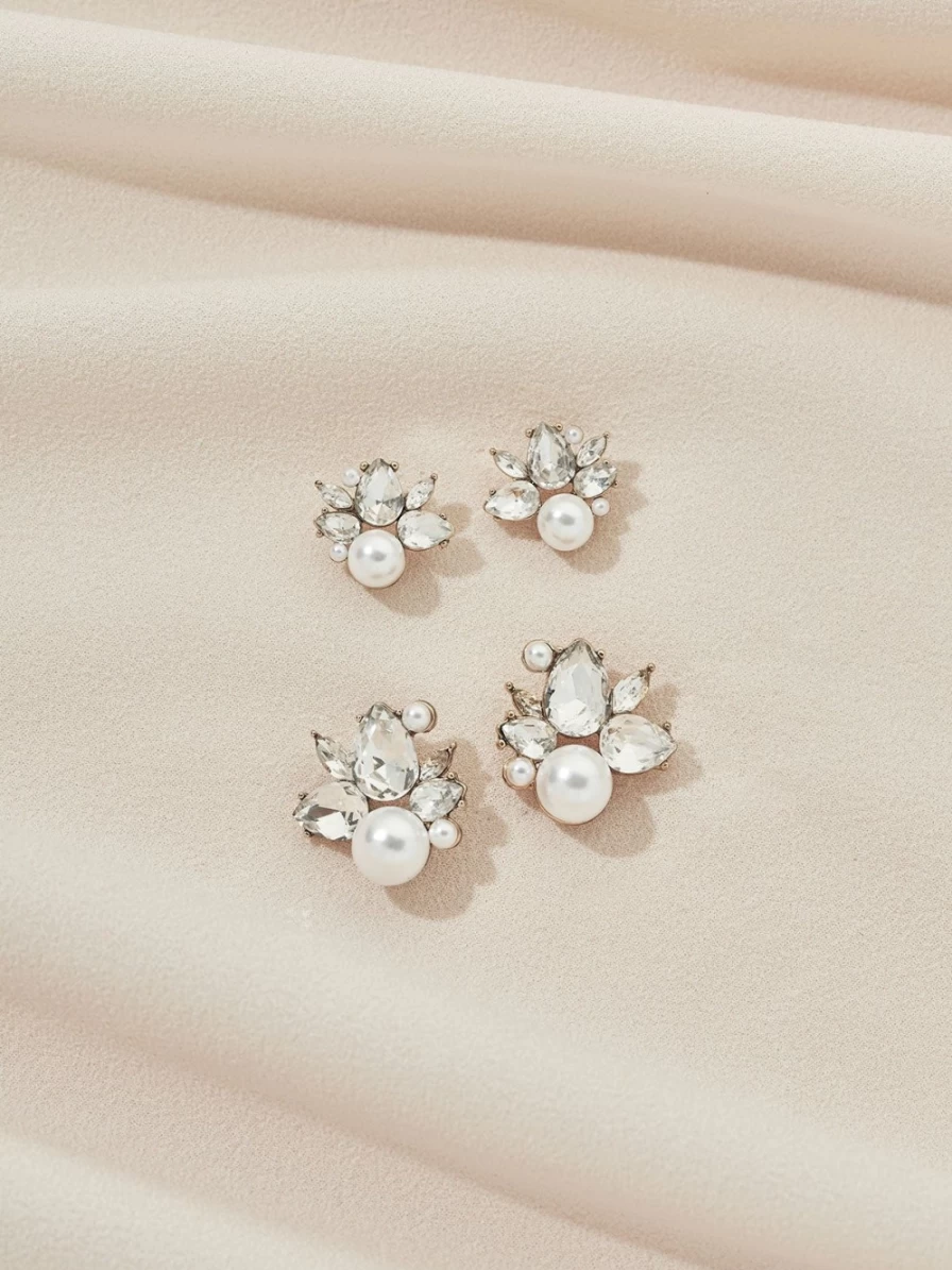 "Olive & Piper Mini Bordeaux Stud Earrings - Elegant Gold Studs for Women"