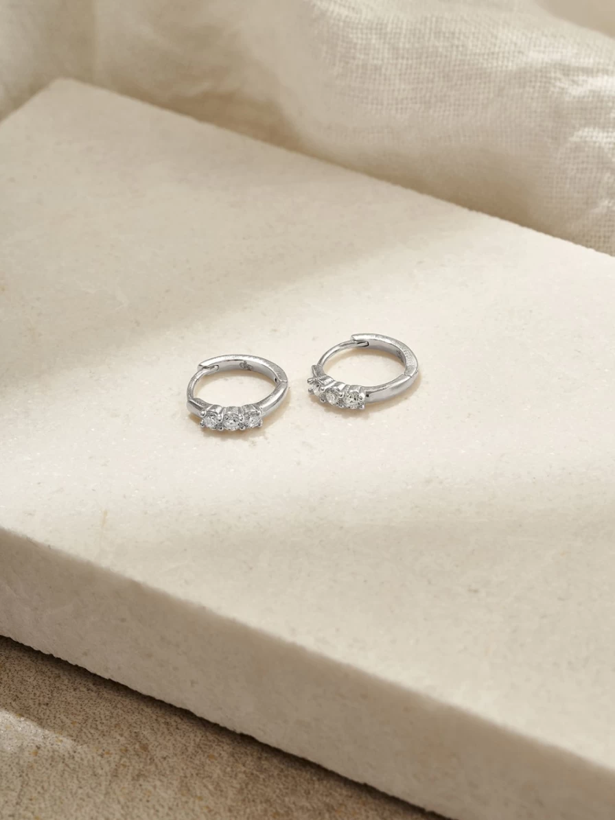 Olive & Piper Taryn Hoops - 14K Gold Plated Demi-Fine Huggie Earrings