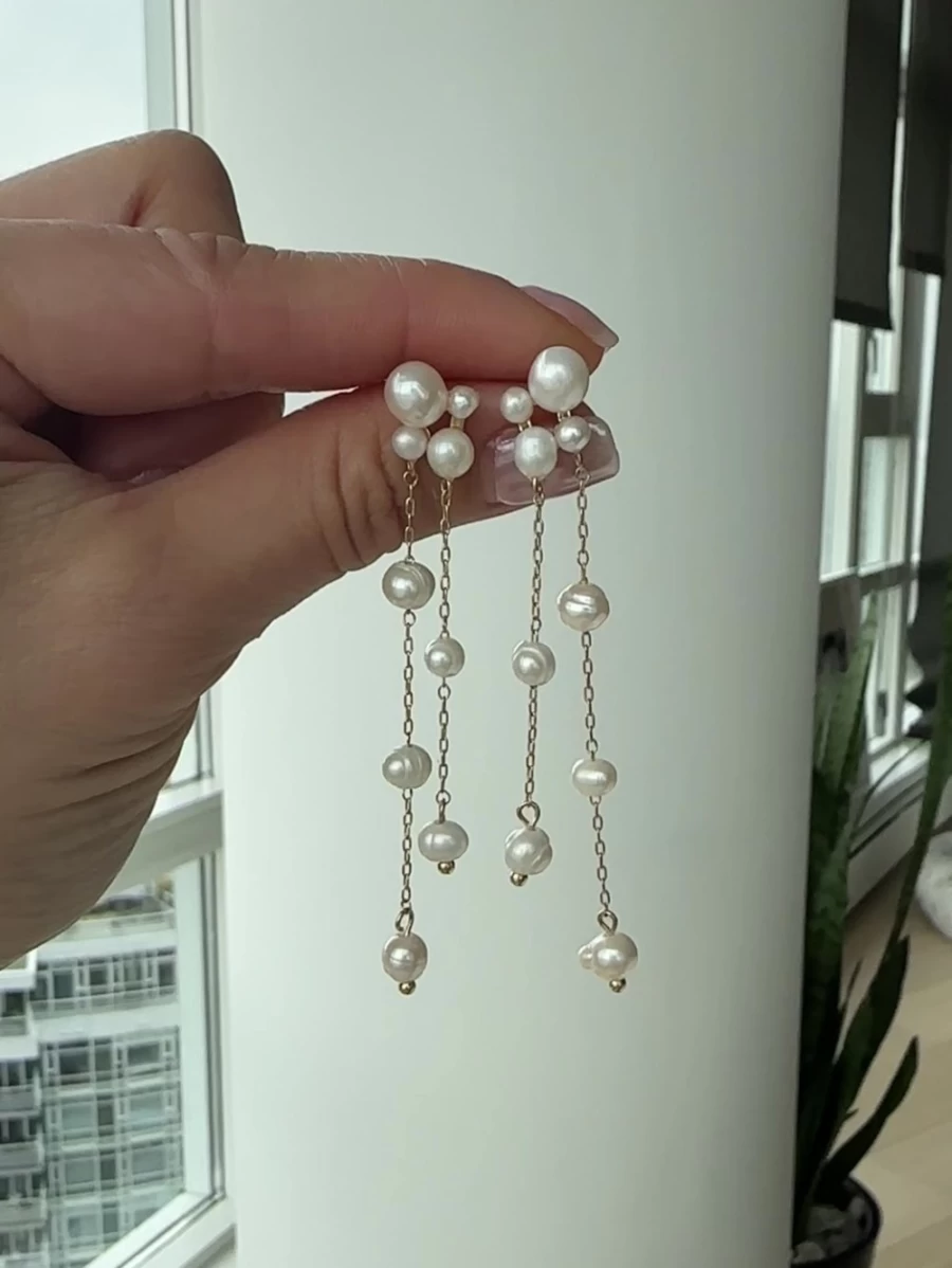 Olive & Piper Felicity Drops Gold Hoop Earrings