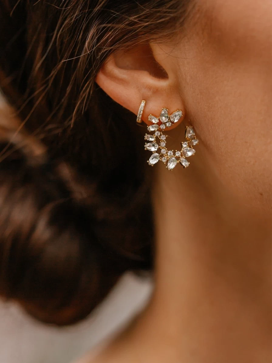 Olive & Piper Lupe Crescent Stud Earrings - Elegant Crescent Moon Design