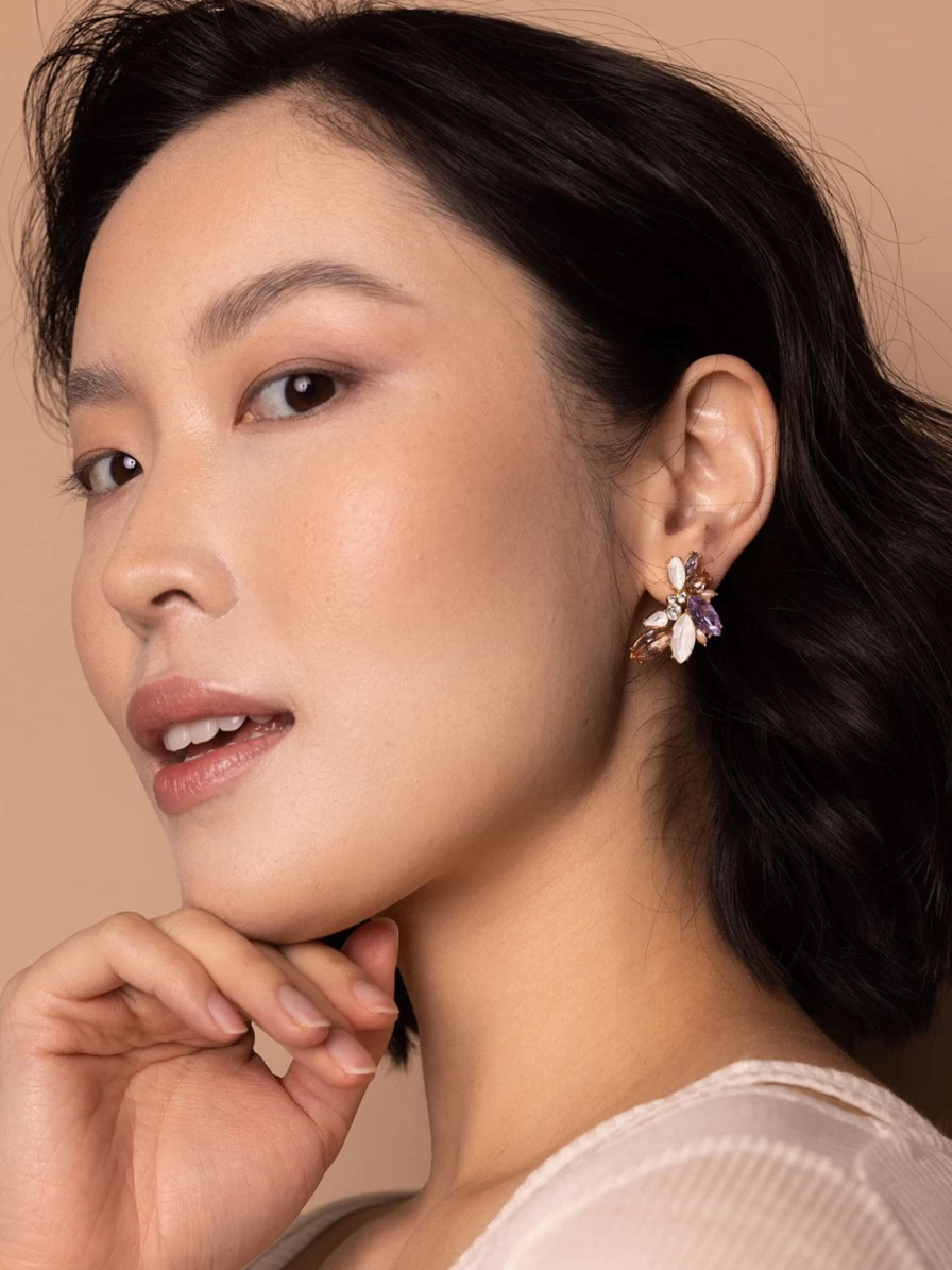 "Olive & Piper Gold & Sorbet Special Edition Porter Studs Earrings"
