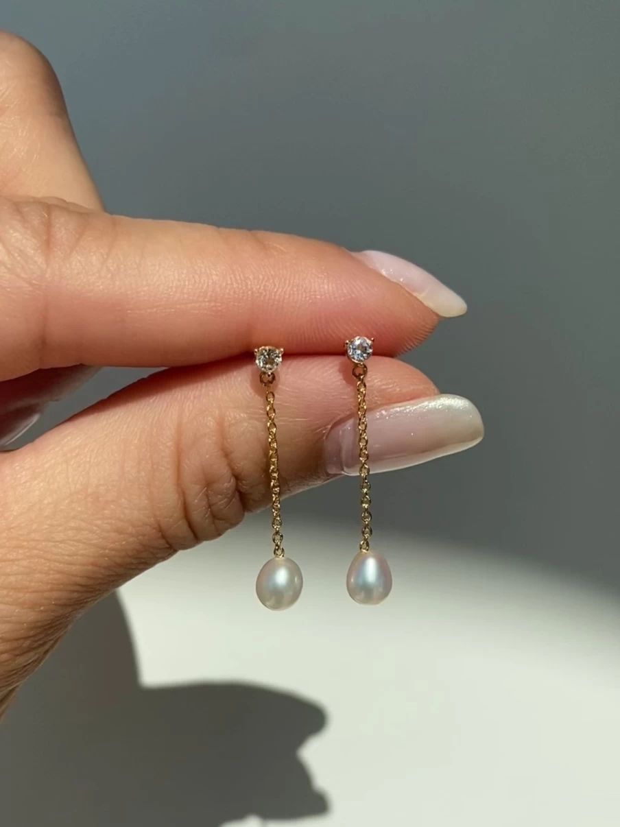 Olive & Piper Ellis Pearl Drops Demi-Fine Jewelry – Elegant Pearl Necklace for Women