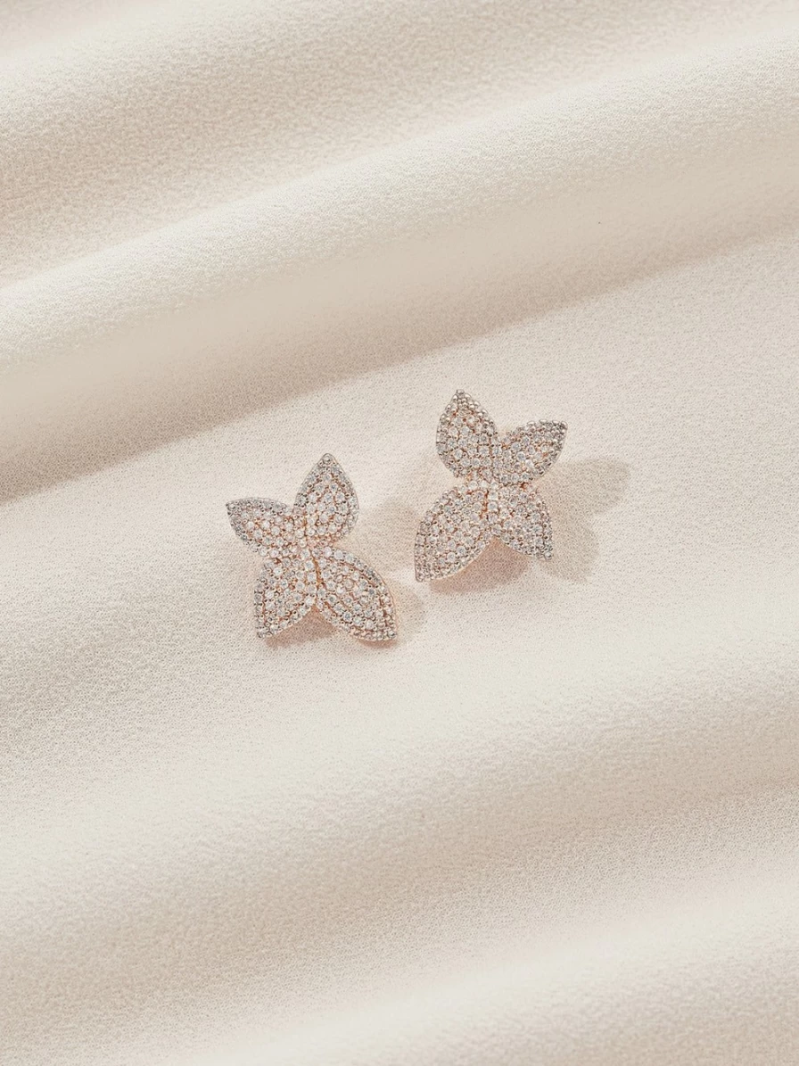 Olive & Piper Mini Primrose Stud Earrings - Delicate Gold Hoop Earrings for Women