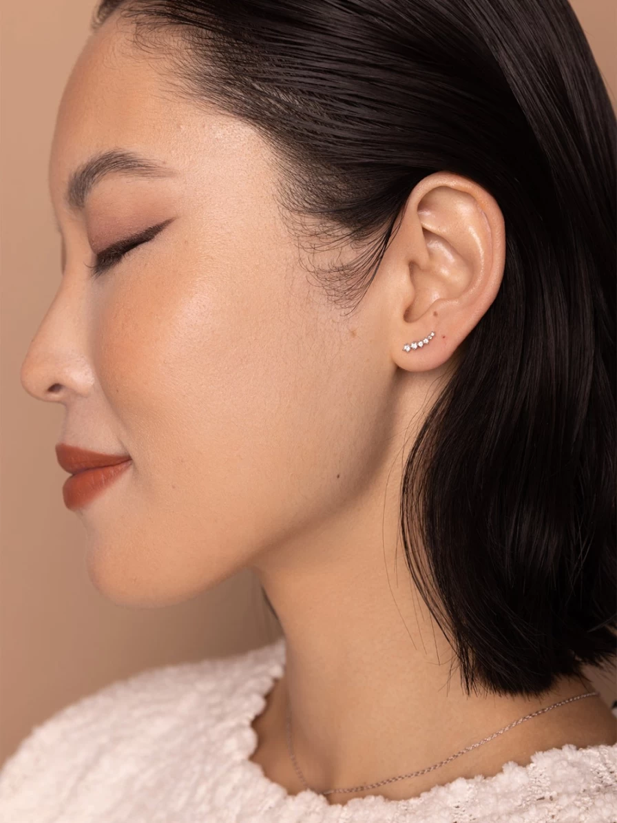 Olive & Piper Malin Studs - 14K Gold Plated Demi-Fine Earrings for Women