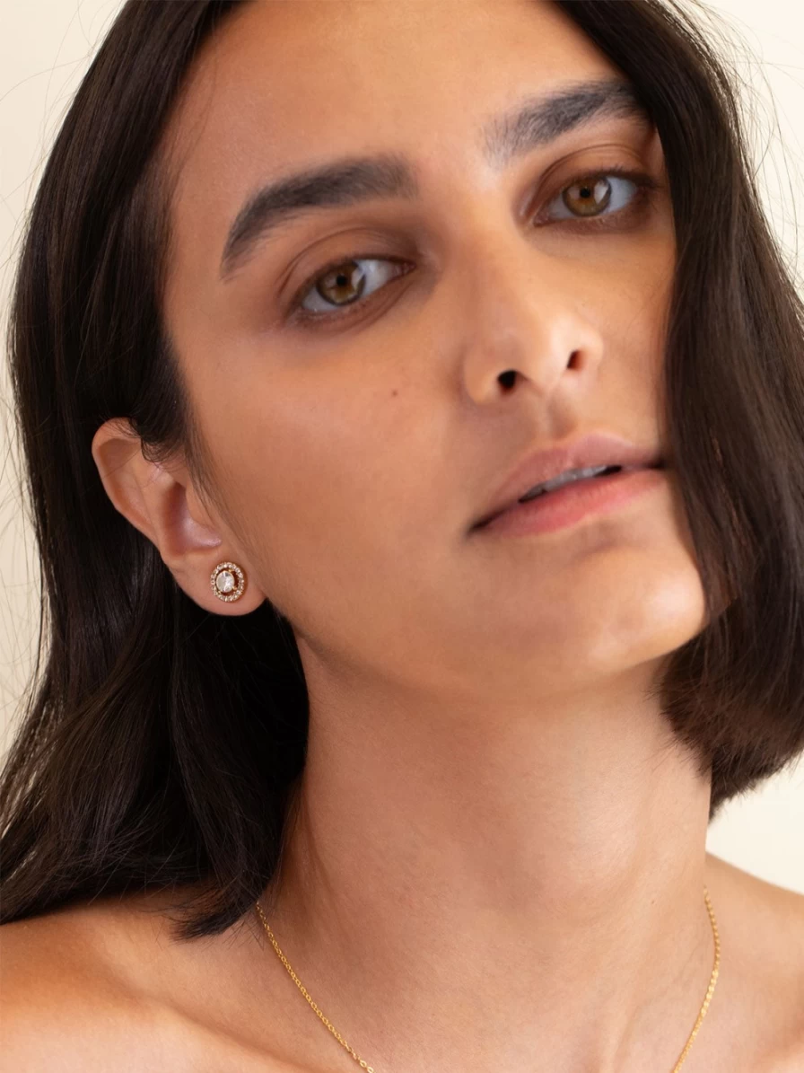 Olive & Piper Petite Stud Earrings Set - Minimalist Gold & Silver Small Studs for Women