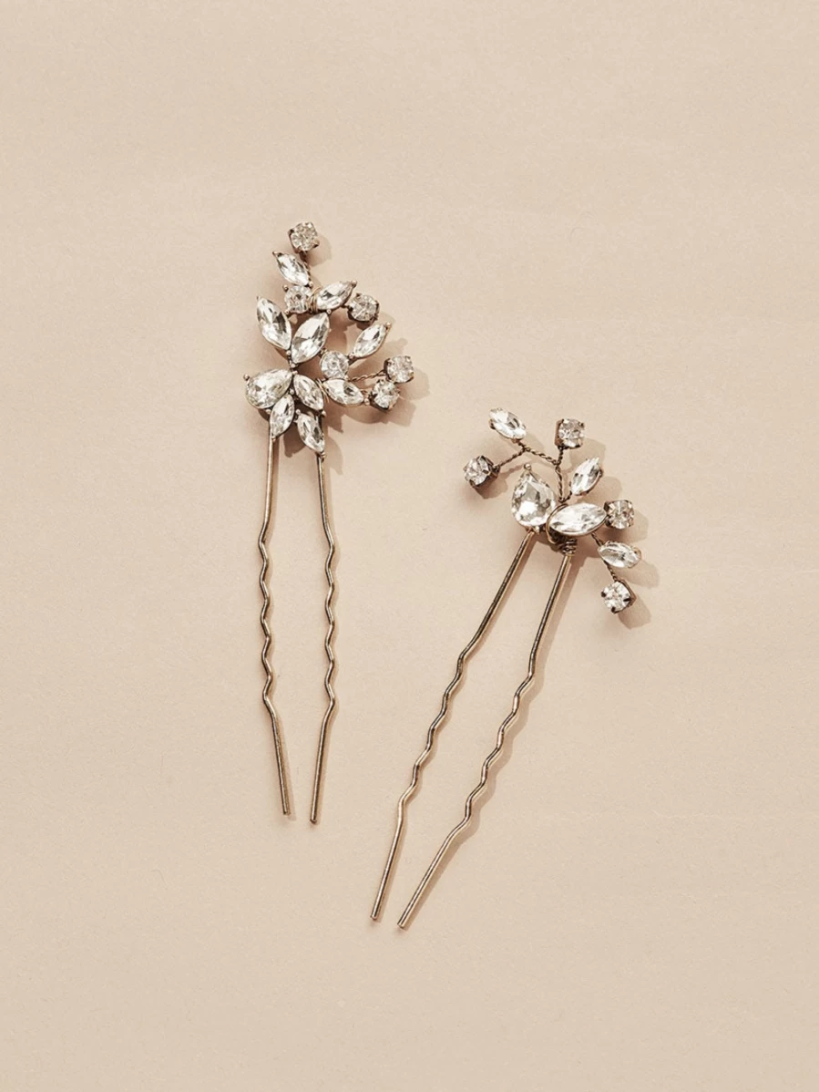 Olive & Piper Hudson Hair Pins Set Of 2 - Gold Hair Clips for Women, Bobby Pins for Fine Hair, Vintage Hair Accessories