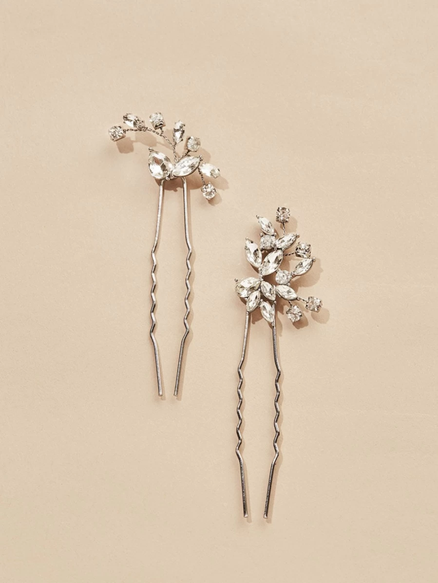 Olive & Piper Hudson Hair Pins Set Of 2 - Gold Hair Clips for Women, Bobby Pins for Fine Hair, Vintage Hair Accessories