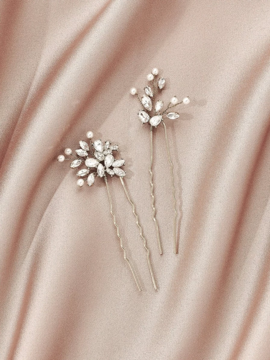 Olive & Piper Padma Hair Pins Set of 2 in Ox Gold - Elegant Hair Clips for Women