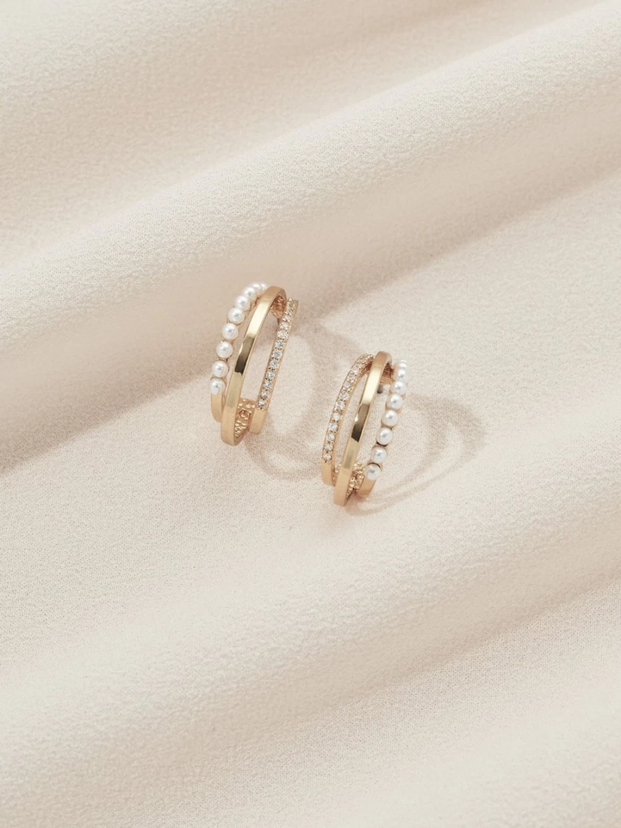 "Olive & Piper Carina Hoops – Elegant Gold-Tone Hoop Earrings for Women"