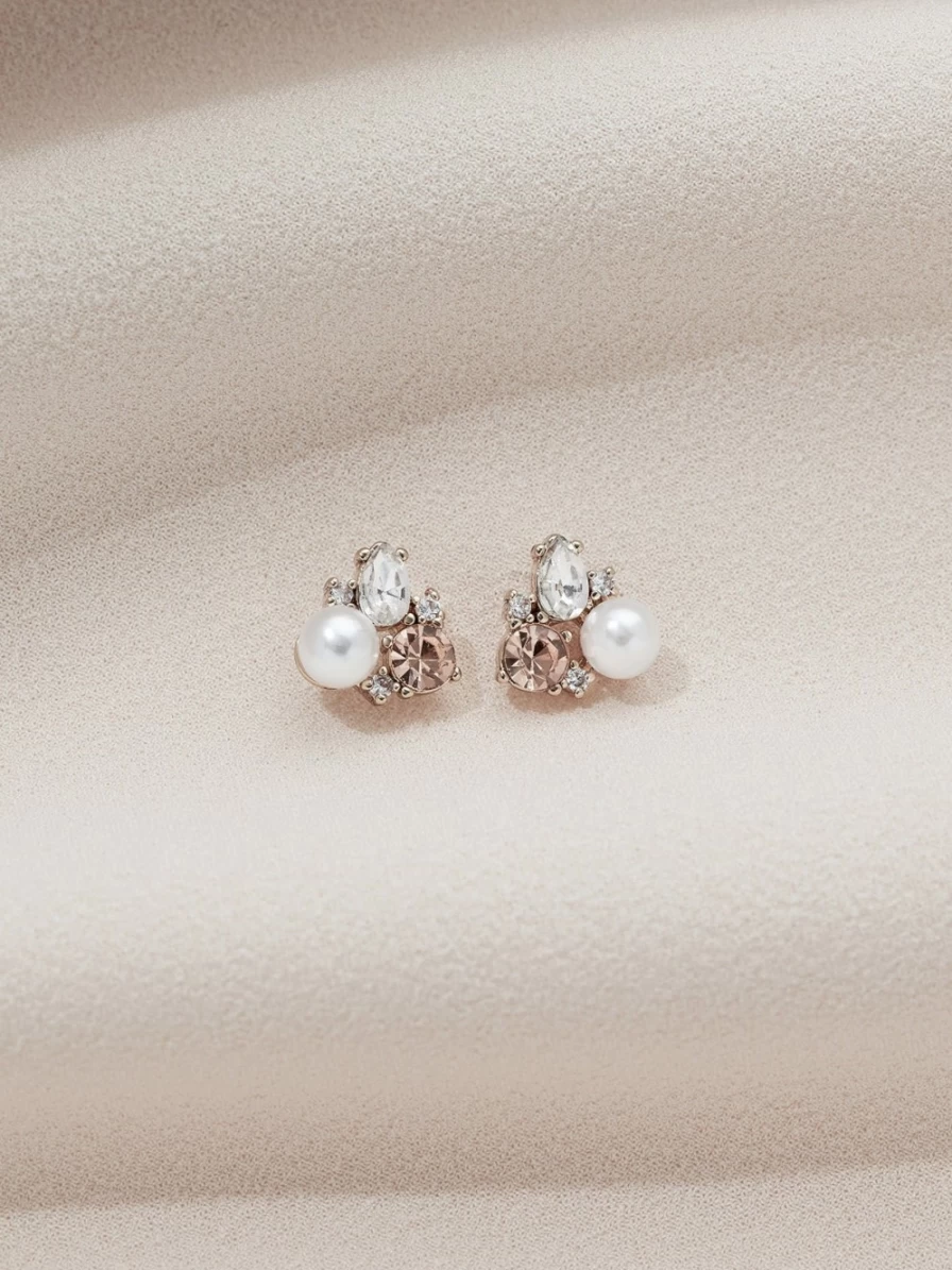 Olive & Piper Ayla Gold Stud Earrings - Elegant Gold-Tone Studs for Women