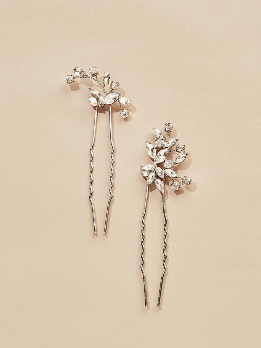 Olive & Piper Hudson Hair Pins Set of 2 - Gold Metal Hair Clips for Women, Vintage Bobby Pins for Fine Hair, Elegant Hair Accessories