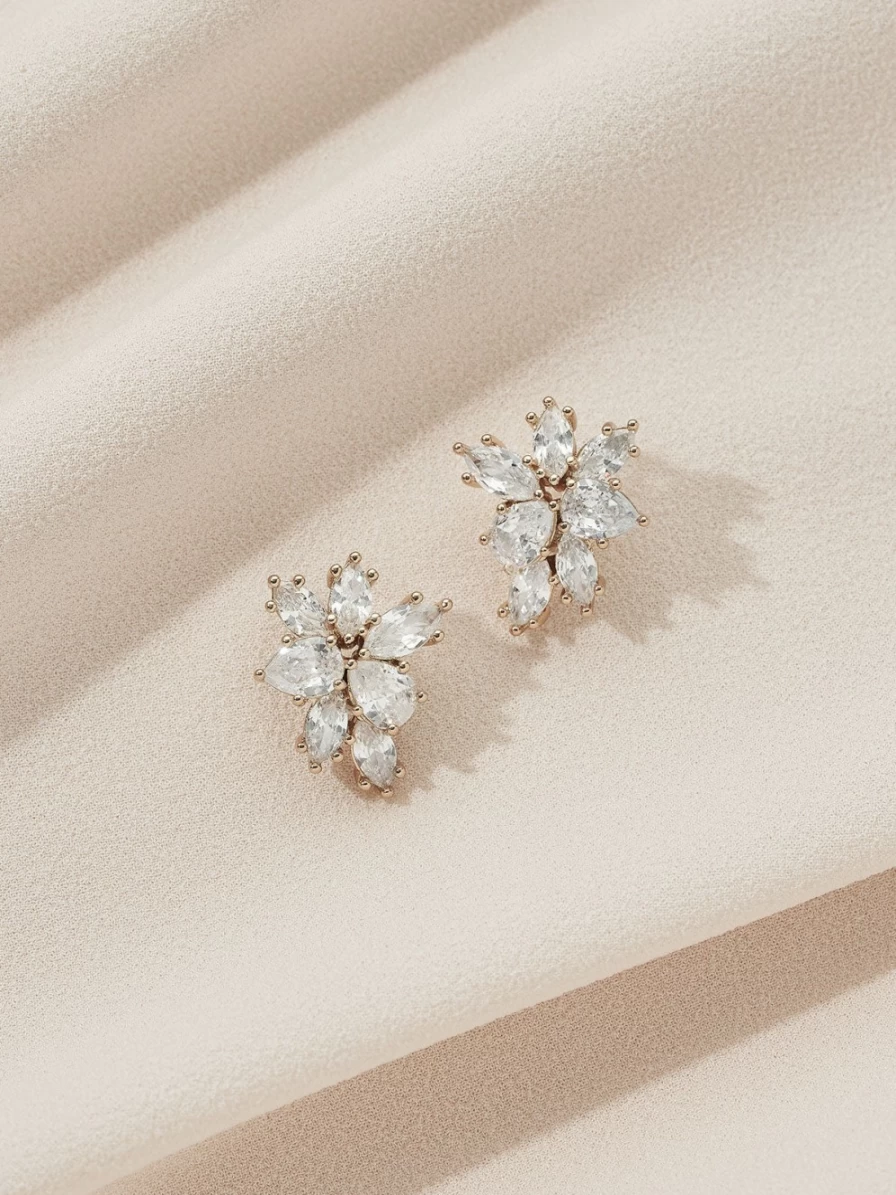 "Olive & Piper Simone Studs - Elegant Gold-Tone Stud Earrings for Women"
