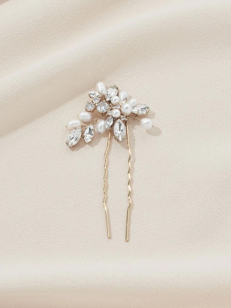 Olive & Piper Zoe Hair Pin - Elegant Hair Clip for Women, Gold Hair Accessories for Wedding & Everyday Style