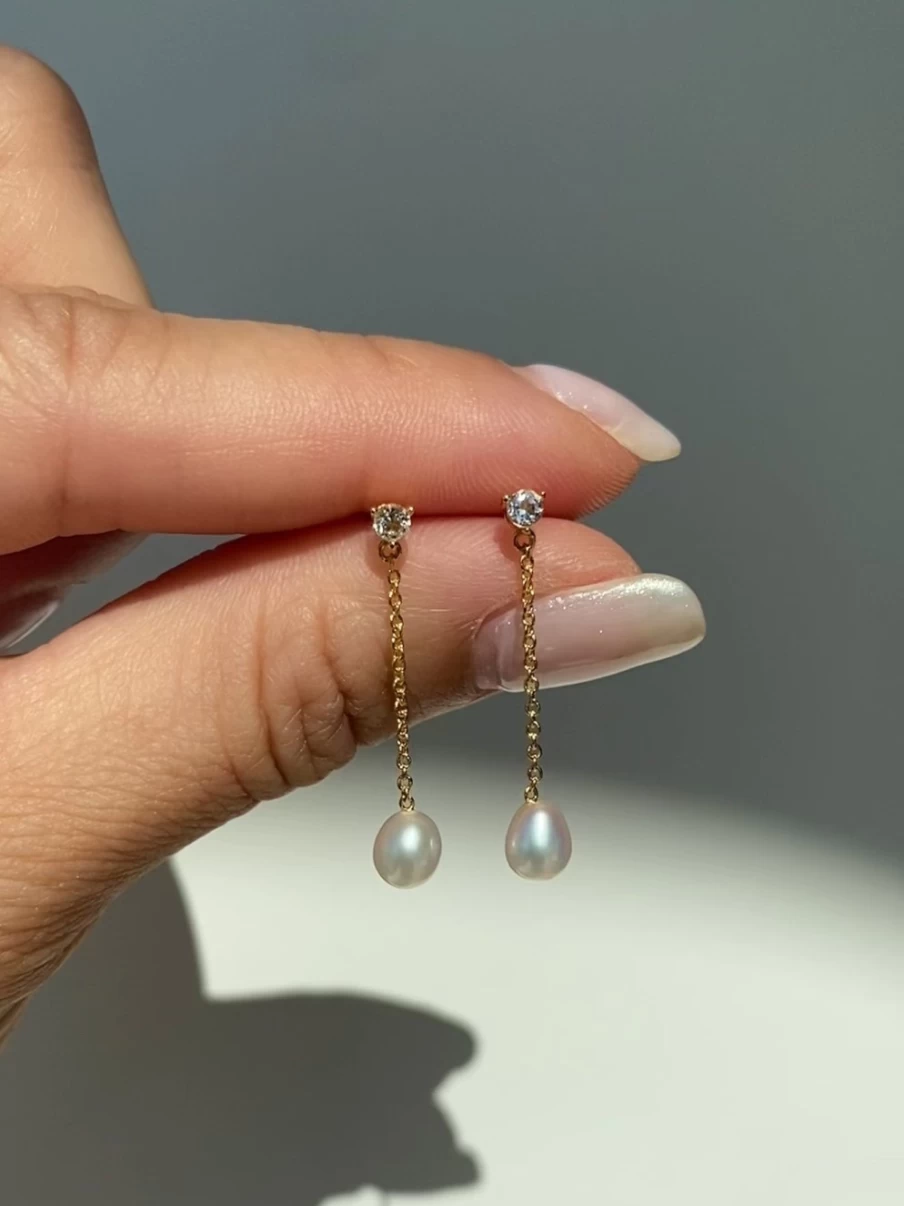 Olive & Piper Ellis Pearl Drops Demi-Fine Jewelry – Elegant Pearl Necklace for Women