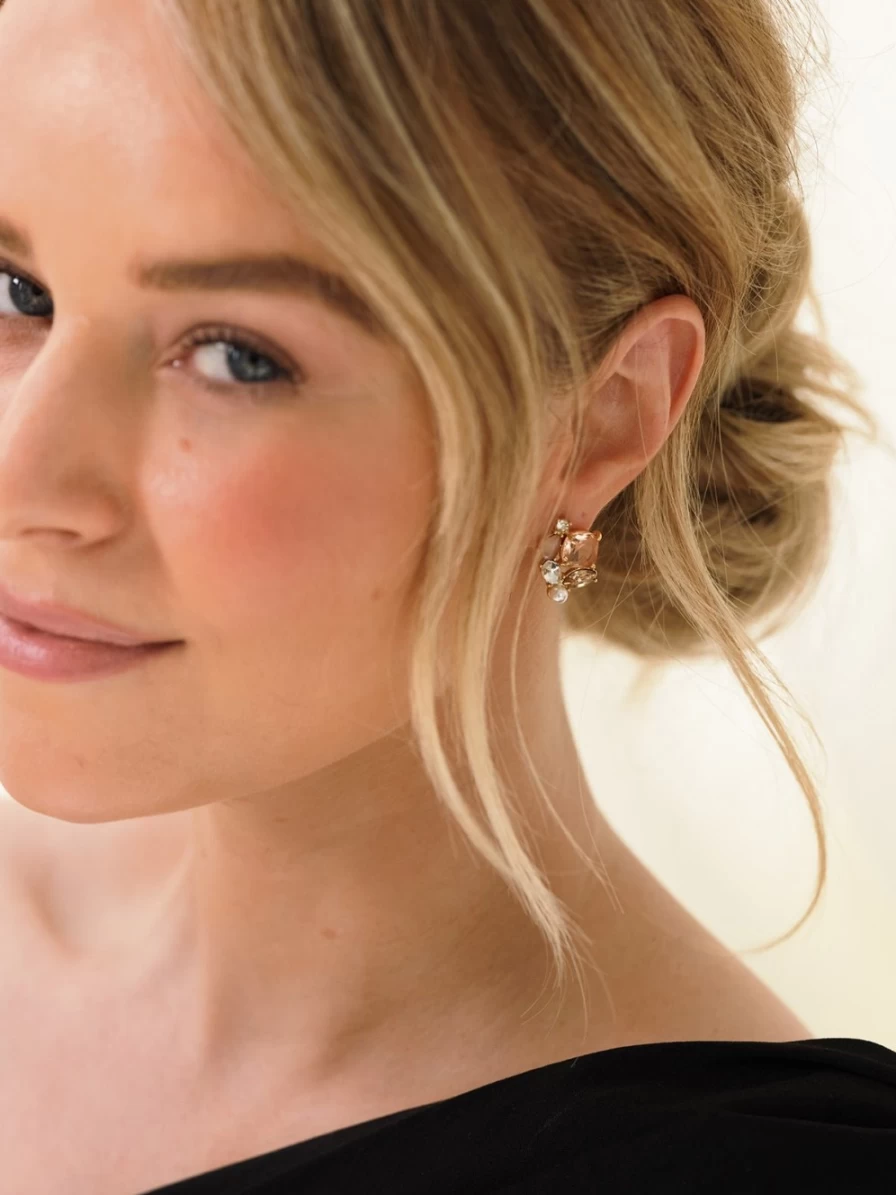 "Olive & Piper Leonie Stud Earrings – Elegant Gold Studs for Women"