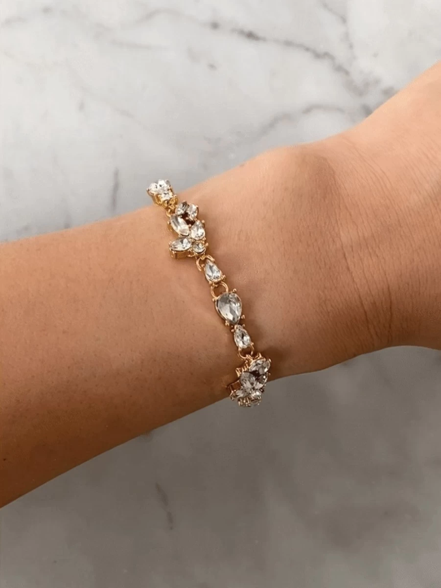 Olive & Piper Montellier Bracelet - Elegant Gold-Tone Cuff Bangle for Women