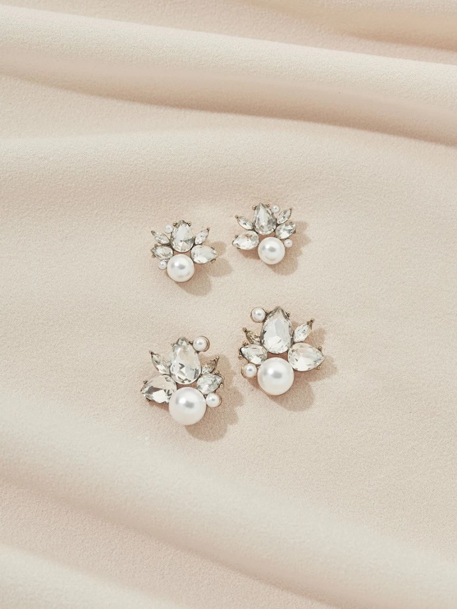"Olive & Piper Mini Bordeaux Stud Earrings - Elegant Gold Hoop Studs"
