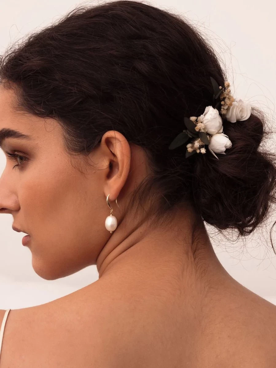 Olive & Piper Gold Prado Pearl Drop Earrings