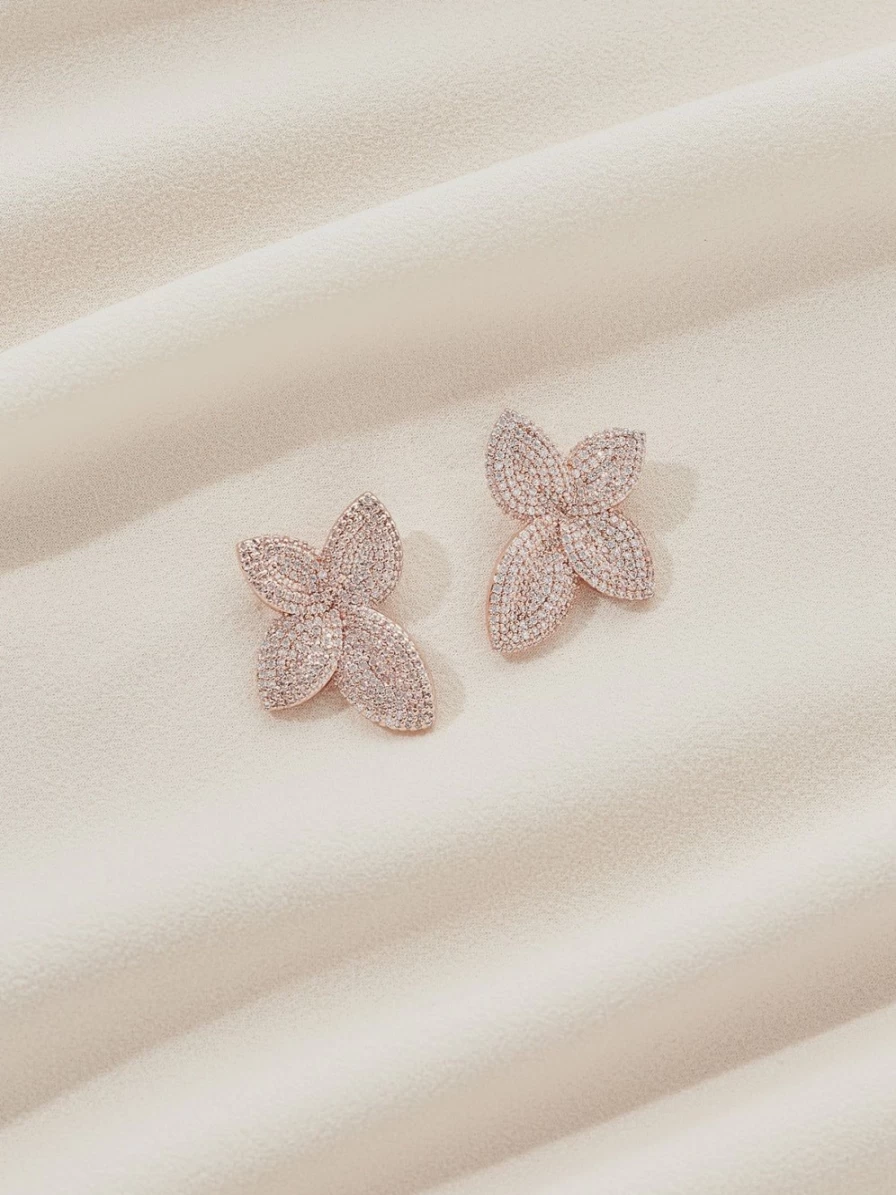 Olive & Piper Primrose Stud Earrings - Elegant Floral Studs for Women