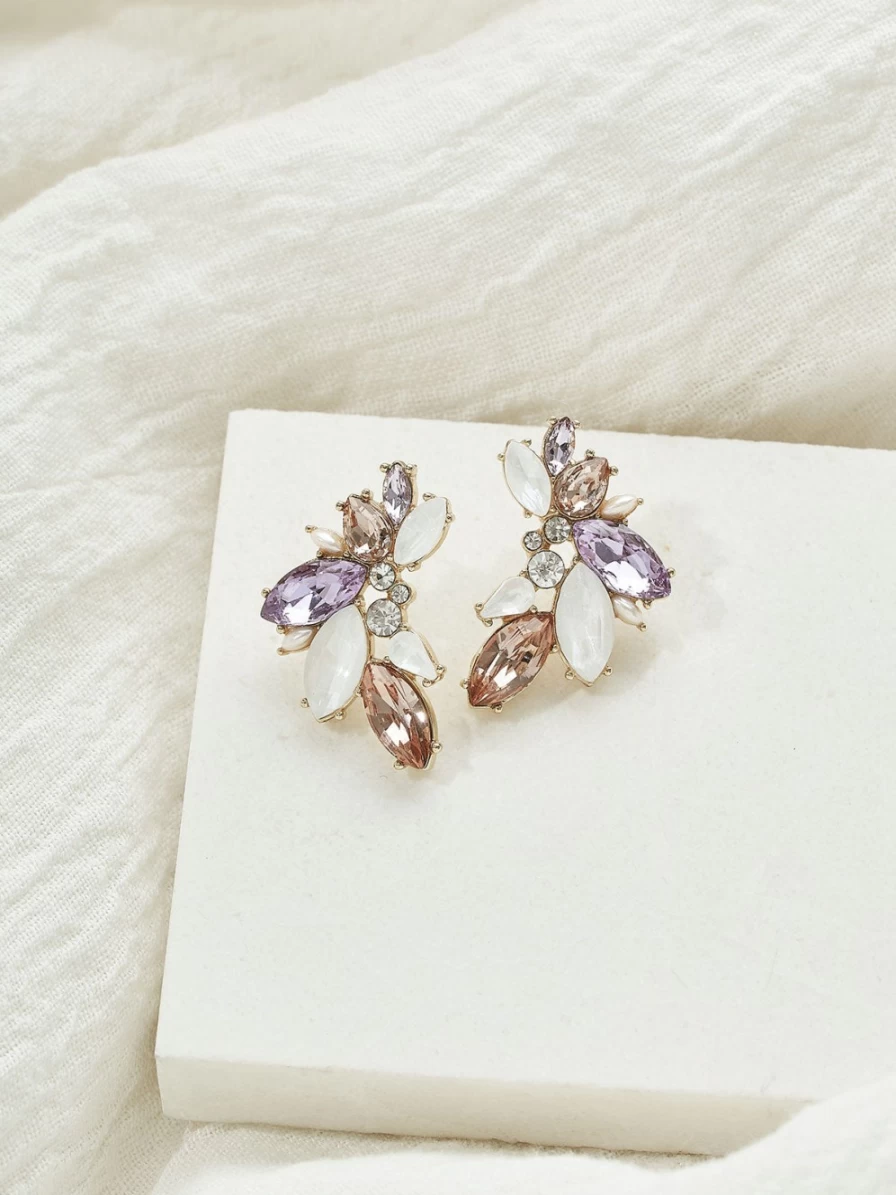 "Olive & Piper Gold & Sorbet Special Edition Porter Stud Earrings"
