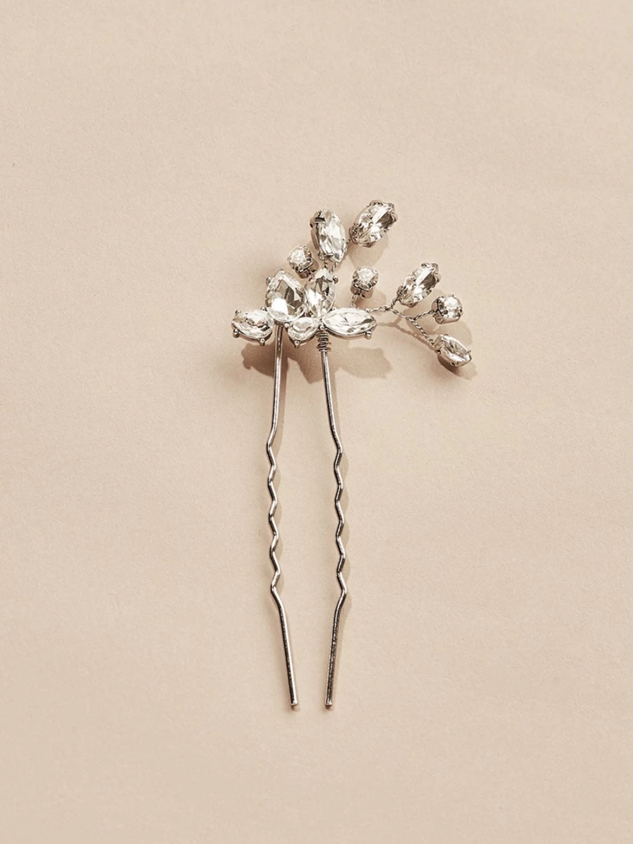 Olive & Piper Silver Hair Pin - Quinn Elegant Hair Clip for Women