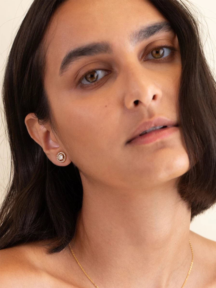 "Olive & Piper Nouvelle Petite Stud Earrings Set – Minimalist Gold Studs for Women"