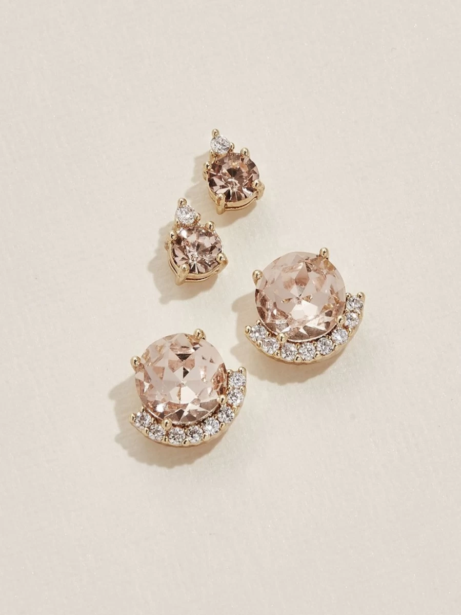 "Olive & Piper Blush Coco Earrings Set – Elegant Rose Gold Hoop Earrings for Women"
