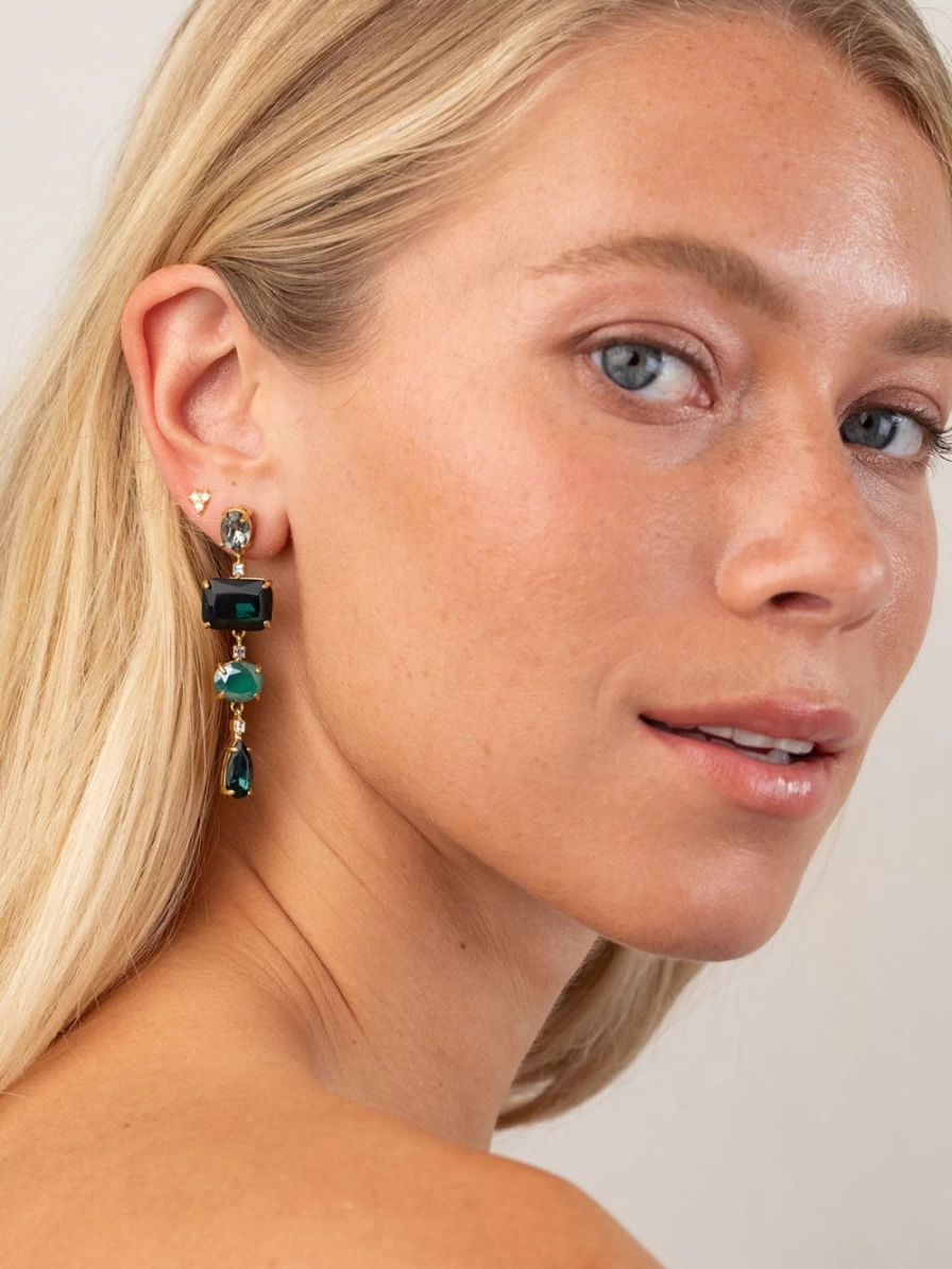Olive & Piper Gold Hilton Drops - Juniper Inspired Elegant Hoop Earrings