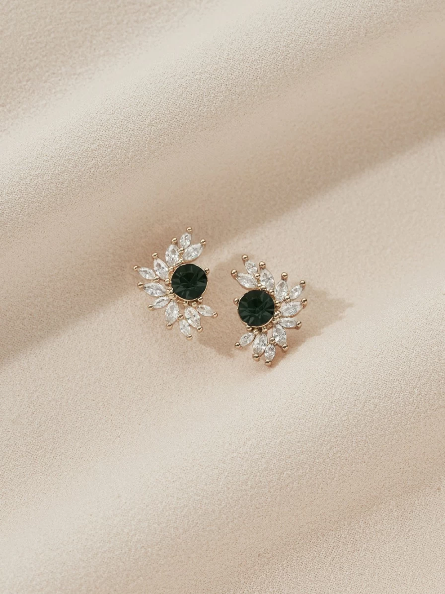 "Olive & Piper Gold & Juniper Sol Studs Earrings – Elegant Stud Design"