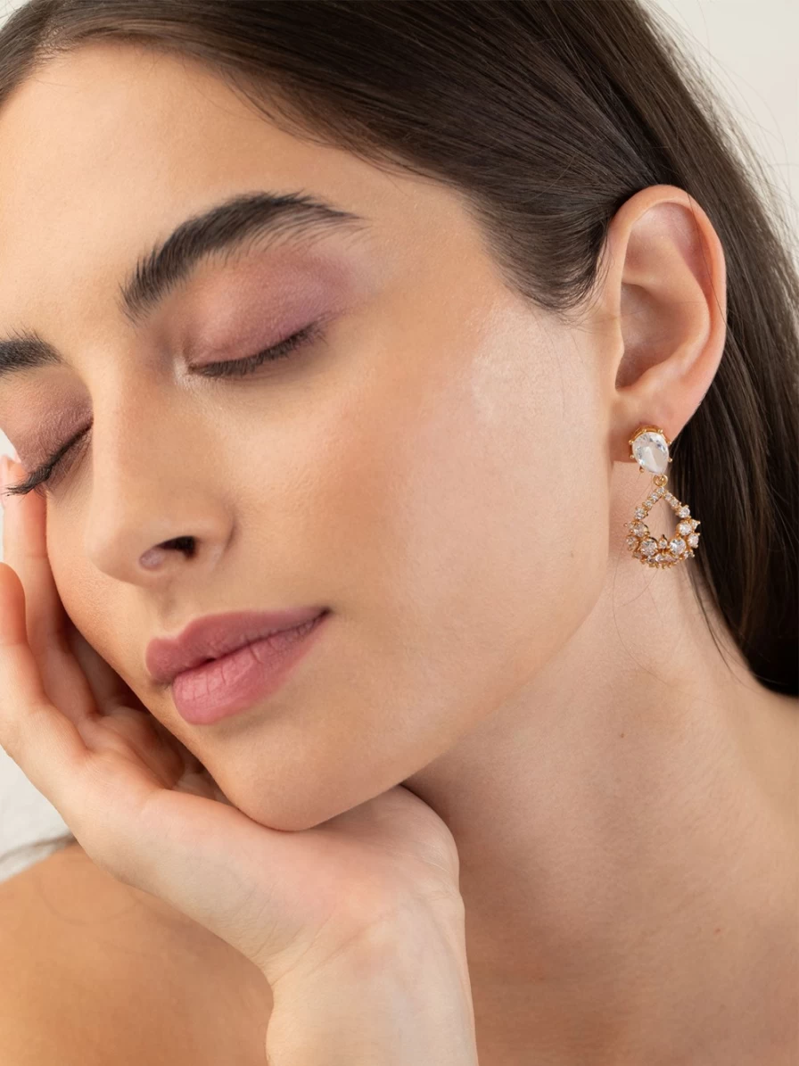 "Olive & Piper UMA Drops – Luxurious Gemstone Dangle Earrings"