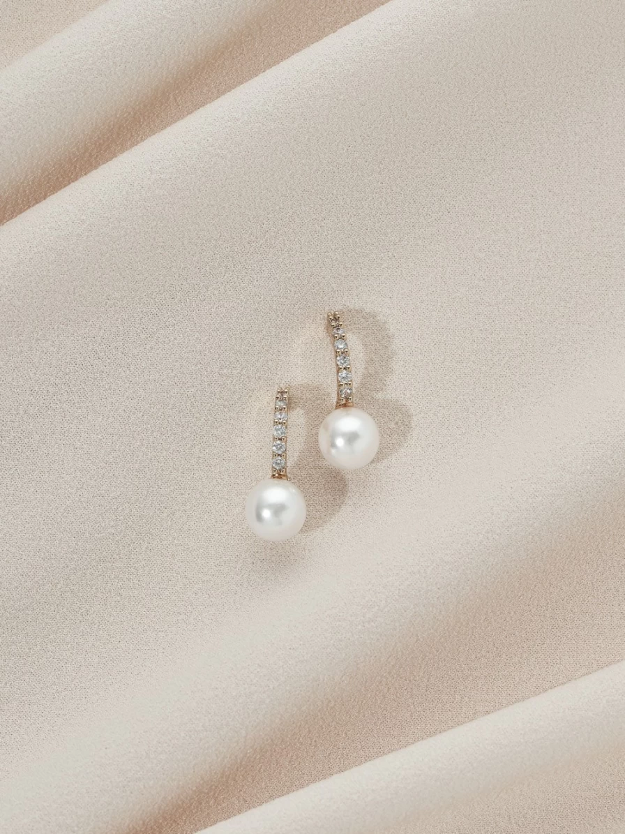 Olive & Piper Malia Half Hoop Earrings - Gold Plated Dainty Hoops for Women