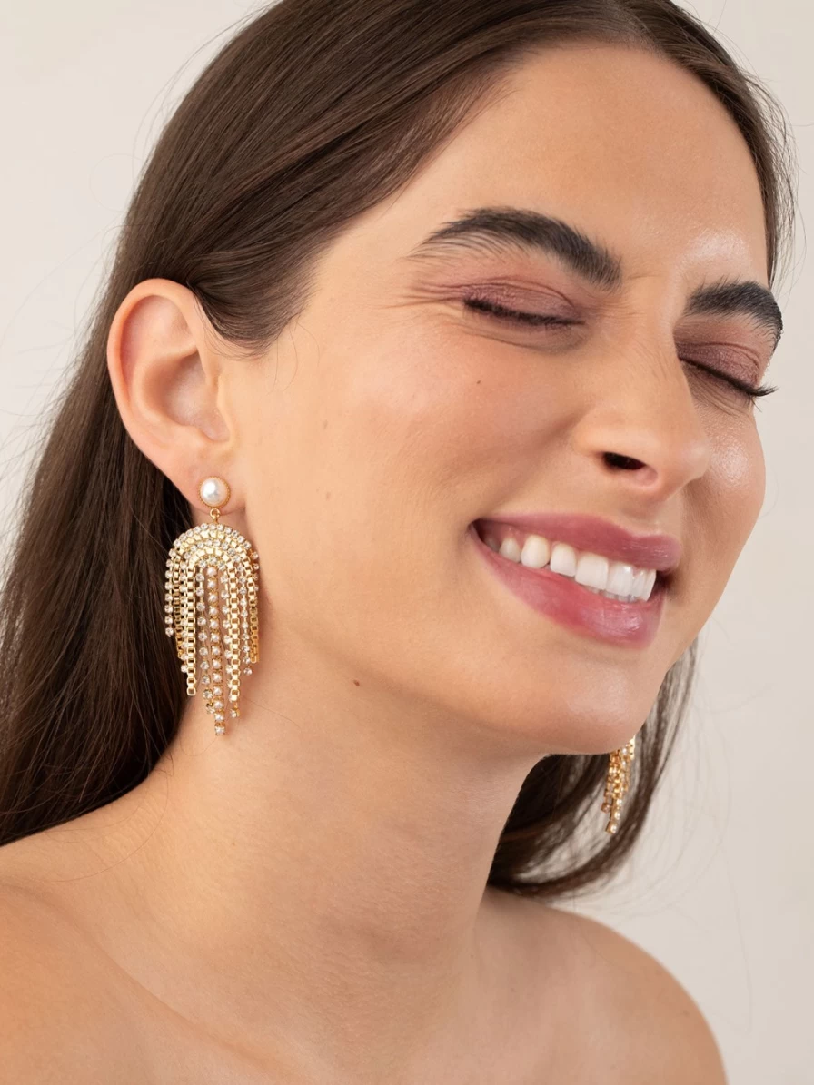 Olive & Piper Dallas Stud Earrings - Minimalist Gold Hoop Earrings for Women
