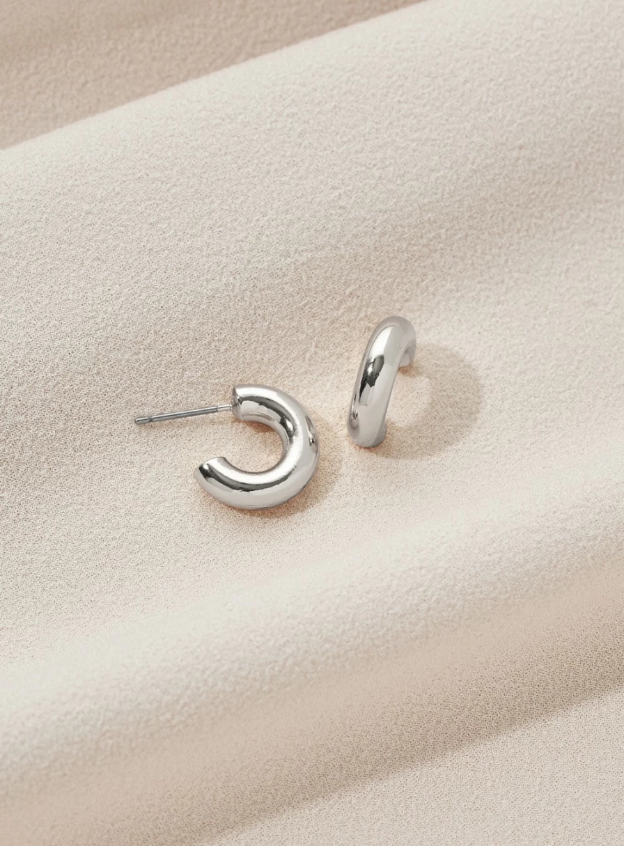 Olive & Piper Baby Icon Hoops - Minimalist Gold Hoop Earrings for Women