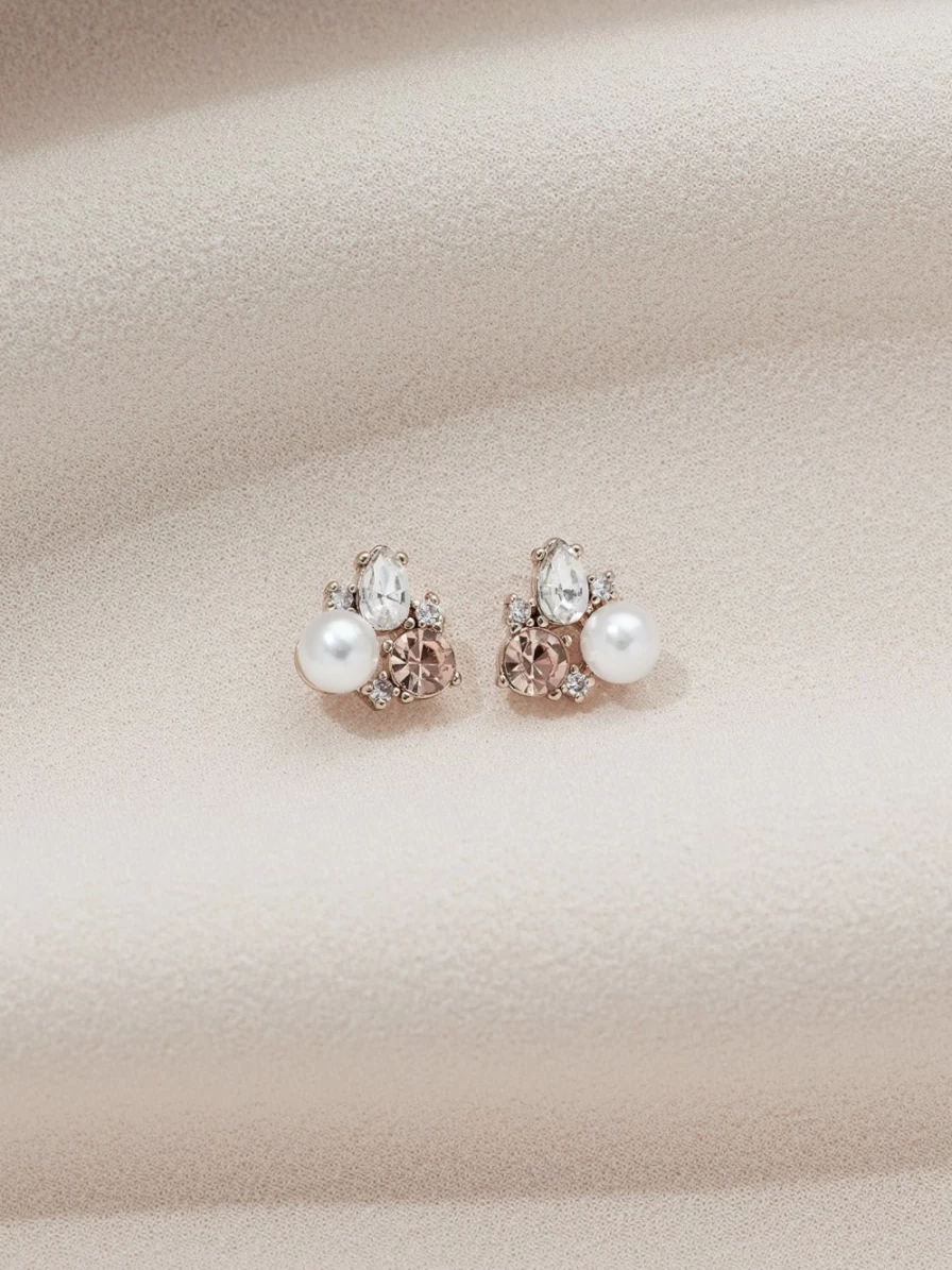 Olive & Piper Ayla Gold Stud Earrings - 14K Gold Plated Studs for Women