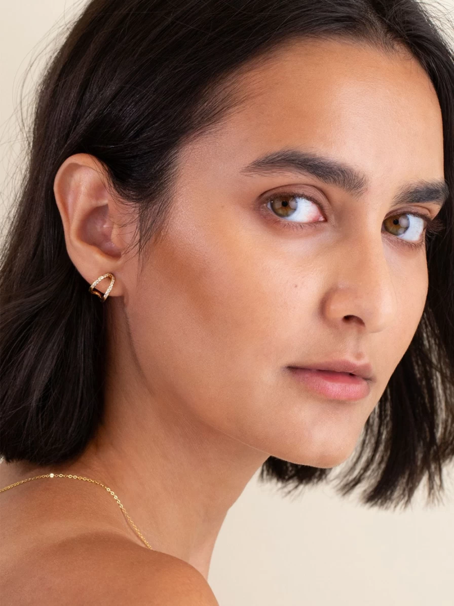 Olive & Piper Cherie Petite Stud Earrings Set - Minimalist Gold Studs for Women
