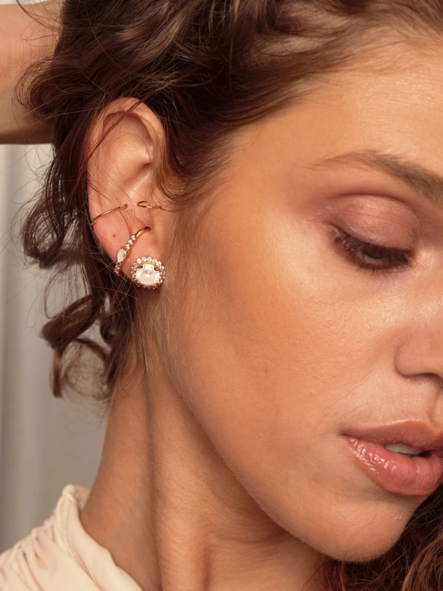 "Olive & Piper Winnie Stud Earrings - Elegant Gold Studs for Women"