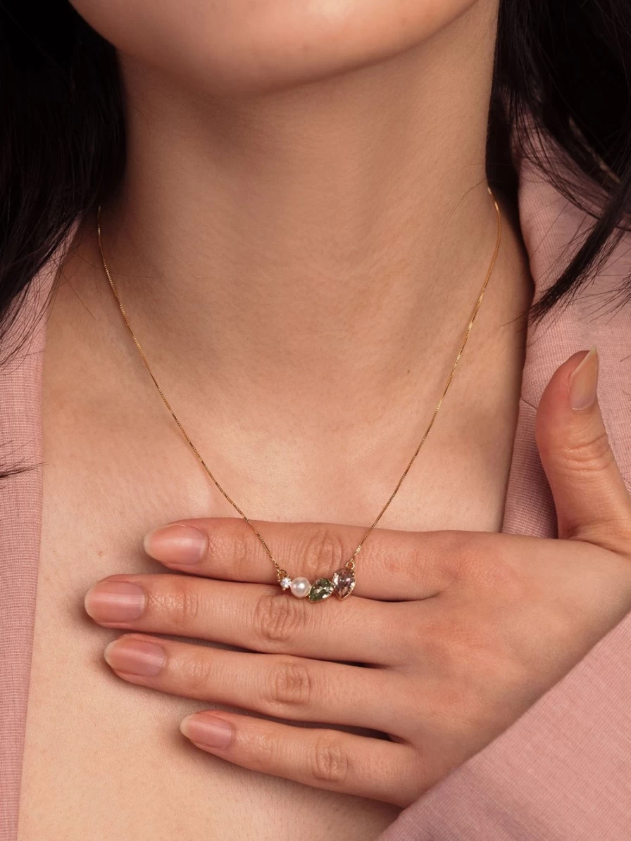Olive & Piper Teri Gold Pendant Necklace - Elegant Layering Jewelry