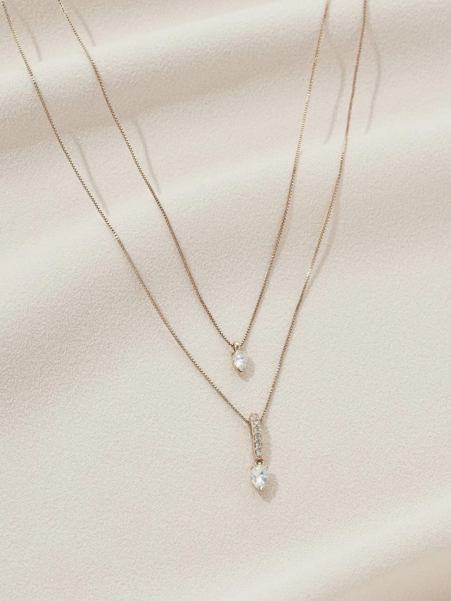 Olive & Piper Nomi Layered Pendant Necklace - Elegant Gold Layered Chain for Women