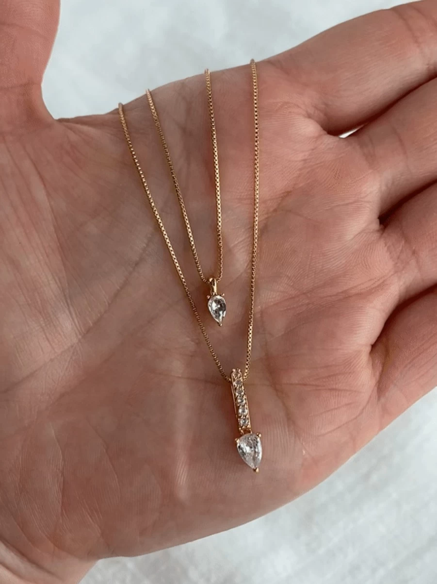 Olive & Piper Nomi Layered Pendant Necklace - Elegant Gold Layered Chain for Women