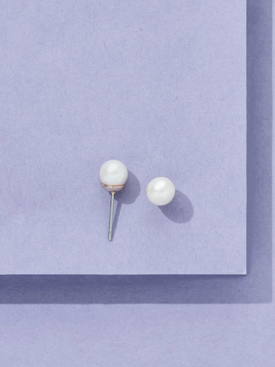 Olive & Piper Juno Gold Stud Earrings - 14K Gold Plated Hoop Studs for Women