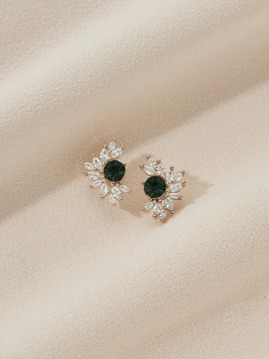 "Olive & Piper Gold & Juniper Sol Studs Earrings – Elegant Stud Earrings for Women"