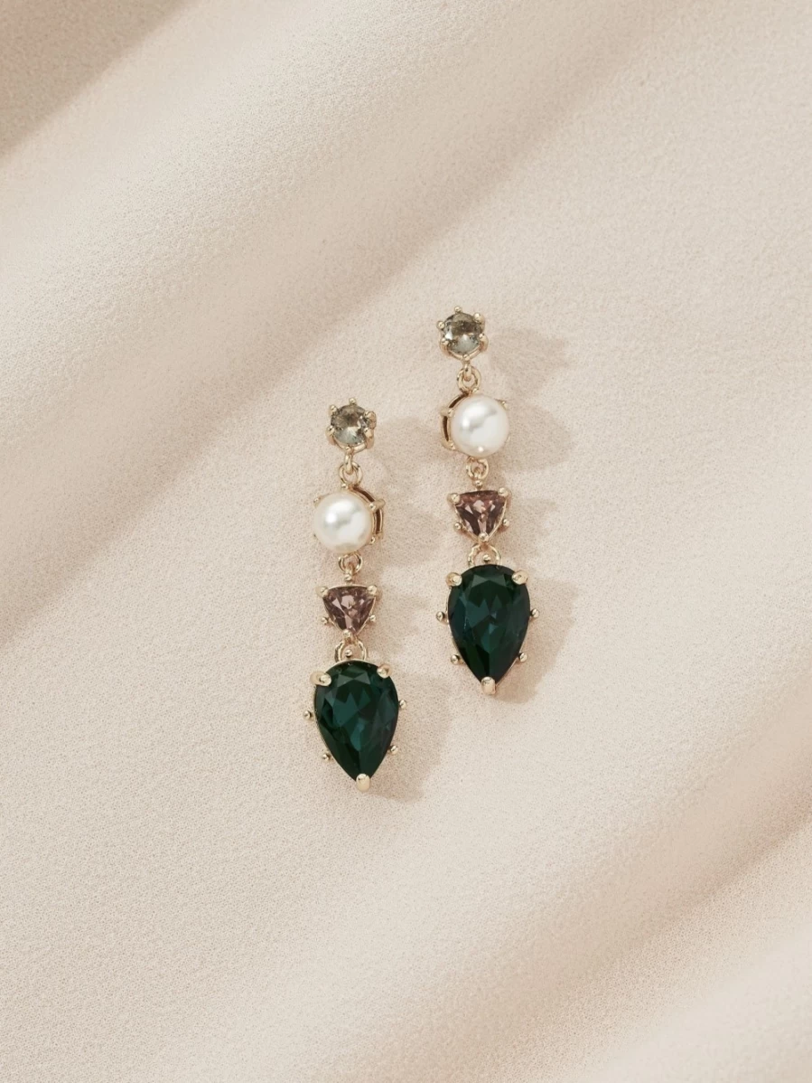 Olive & Piper Augustine Drops - Rosewood Gold Hoop Earrings